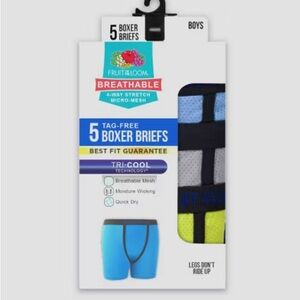 Fruit of The Loom Boys' 5pk Breathable Micro-Mesh Boxer Briefs Colors Vary 14/16